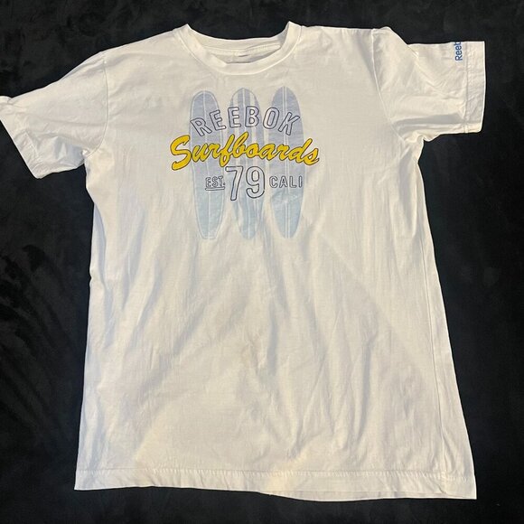 Reebok Other - Reebok Surfboards Graphic Tee White Cali Surf Shirt Mens L